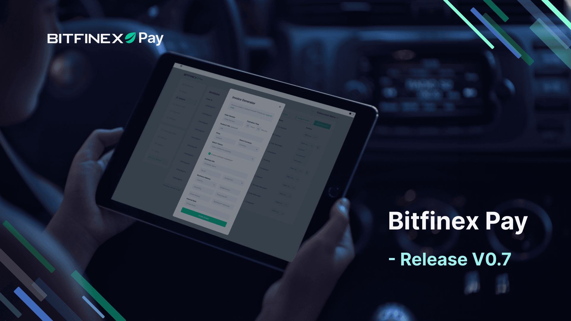 Bitfinex Pay – Release V0.7