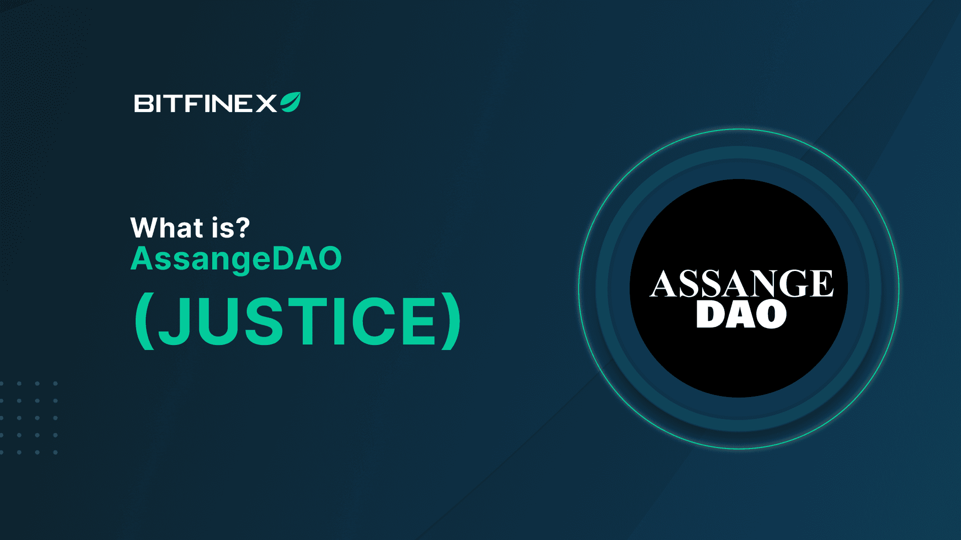 What is the AssangeDAO and the JUSTICE token?