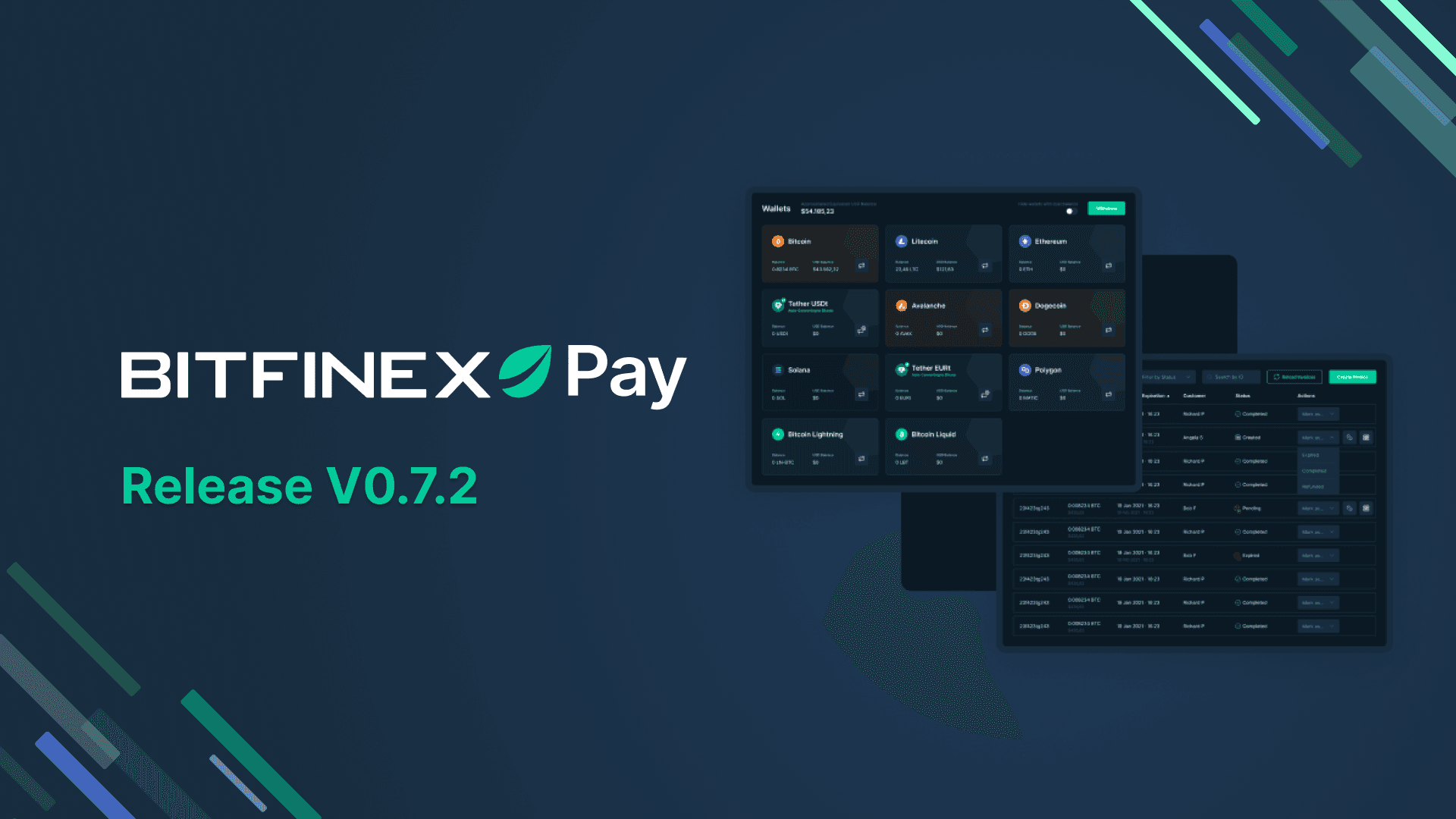 Bitfinex Pay – Release V0.7.2