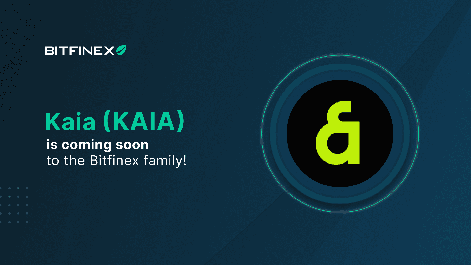 Bitfinex to List KAIA, Native Token of Kaia
