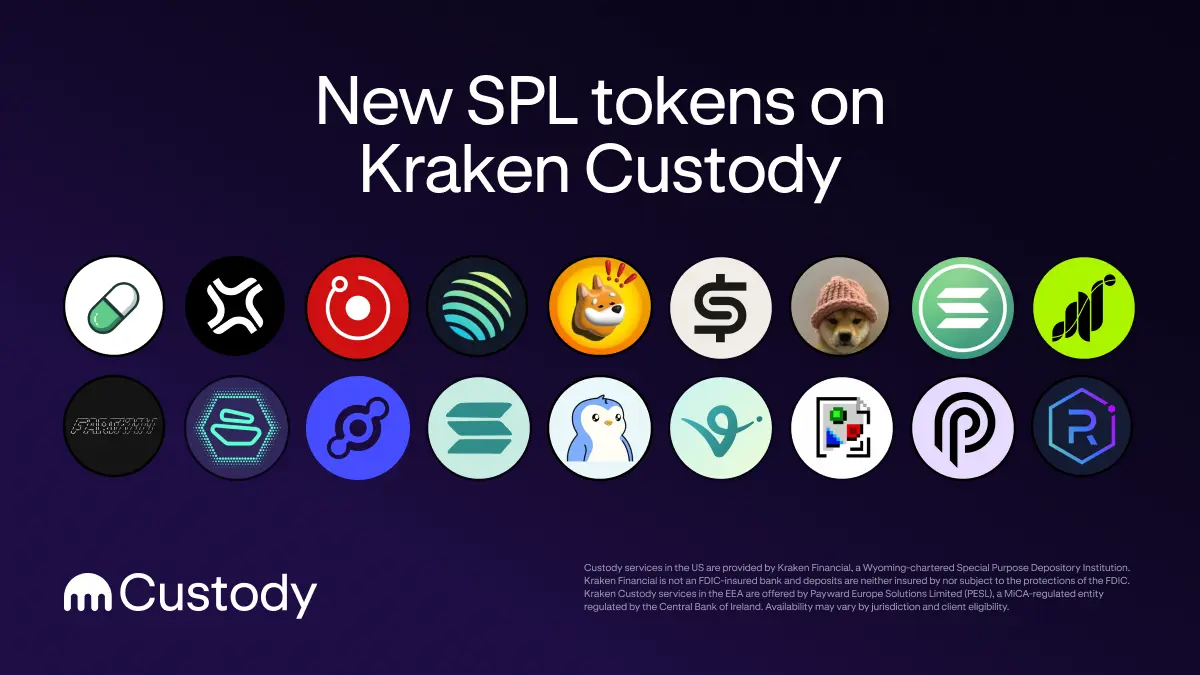 Kraken Custody expands SPL token support for Solana builders and institutions