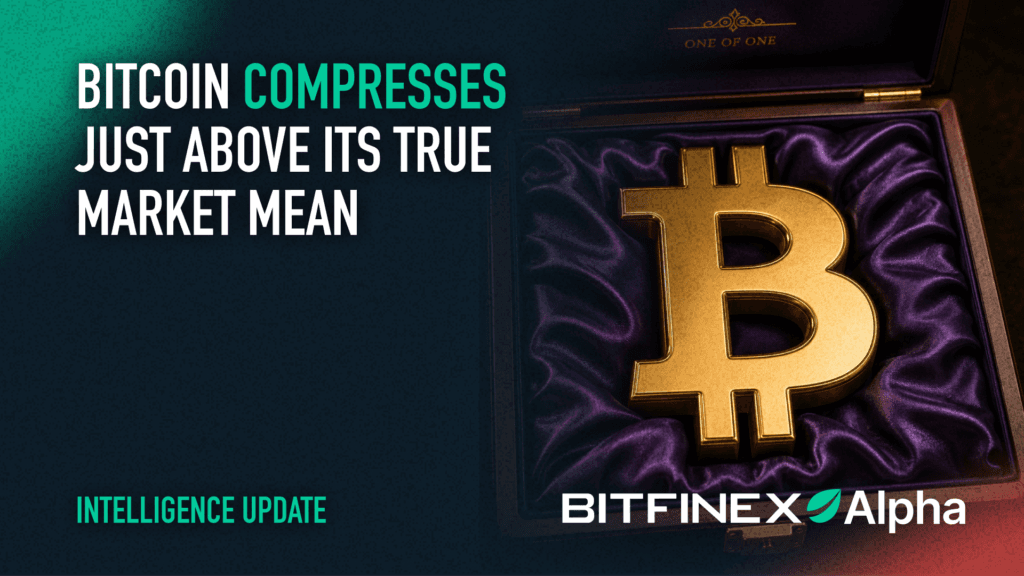 Bitcoin Compresses Just Above its True Market Mean