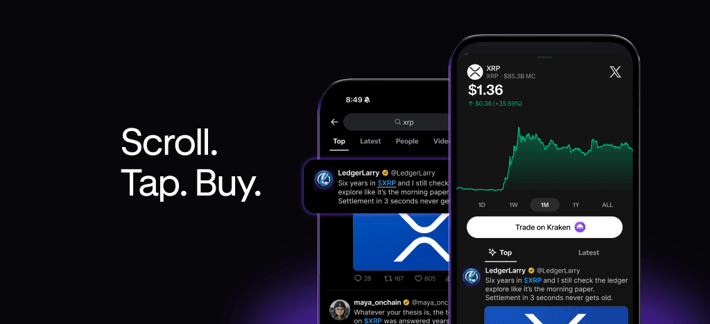 Kraken is an official X Cashtag partner, with trading just a tap away from your timeline