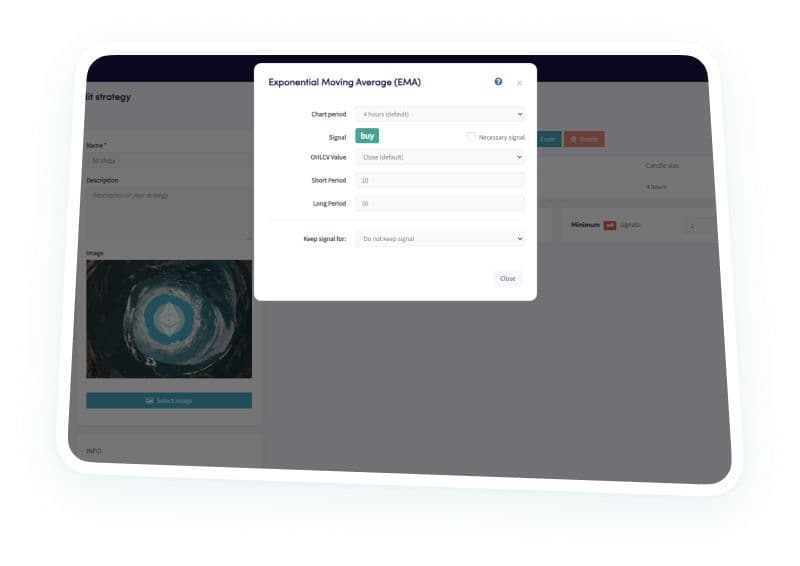 Technical indicators on Cryptohopper